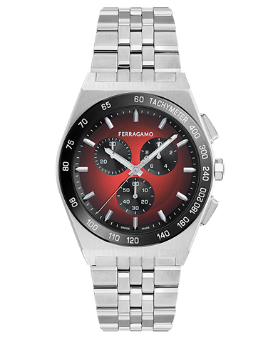 Ferragamo - Vega New Chrono Quartz Red Gradient Sunray 42mm - SFJR00326 - 791375