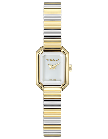 Ferragamo - Crystal Petite Quartz White Enamel 15x20mm - SFTI01226 - 791362
