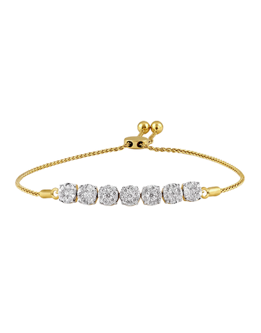 Diamond Bracelet - 10ct Two Tone Bracelet - 764698