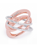 Mode d'Amelie - Sterling Silver & Rose Tone Ring - 770566