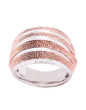 Mode d'Amelie - Sterling Silver & Rose Tone Ring - 770570
