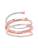 Mode d'Amelie - Sterling Silver & Rose Tone Ring - 770569