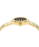Versace Greca Logo Qtz Black Mop Dial Gold Pvd 33mm  - VE0S00525 - 790166
