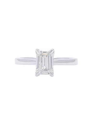 Diamond Ring - 1.50 carat Lab Grown Emerald Cut Diamond Ring in 18ct White Gold - 785717