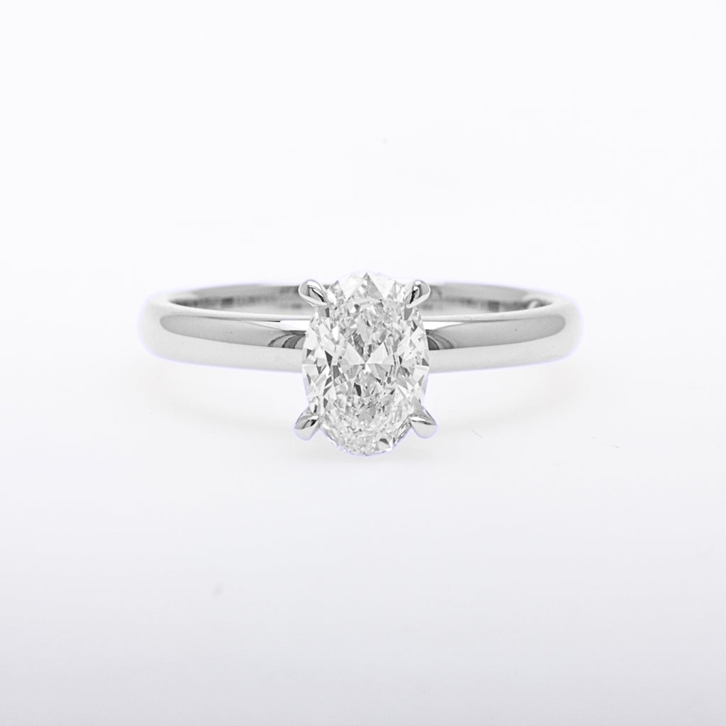 Diamond Ring - 1.52 carat Lab Grown Oval Diamond Ring in 18ct White Gold - 785716