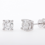 Diamond Earrings - 2.00 carat Lab Grown Diamond Stud Earrings in 18ct White Gold - 785723