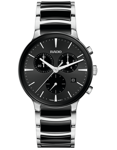 Rado - Centrix Chrono Qtz Black Ceramic Steel 41mm - R30210152 - 790062