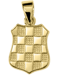 Gold Pendant - 10ct Yellow Gold Croatian Crest Pendant - Small - 790211