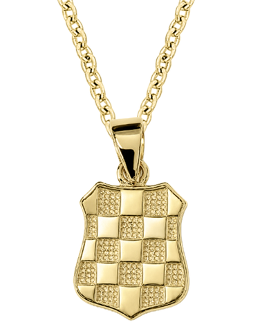 Gold Pendant - 10ct Yellow Gold Croatian Crest Pendant - Small - 790211