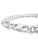 Silver Bracelet - Sterling Silver Men's 23cm Flat Curb Link Bracelet - 790134