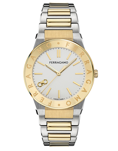 Ferragamo - Sapphire Logo Quartz Silver Dial 2T Steel 41mm - SFNT00525 - 790030