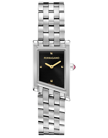 Ferragamo - Asymetrique Quartz Black Dial Steel 22 x 36mm - SFYT00325 - 790010