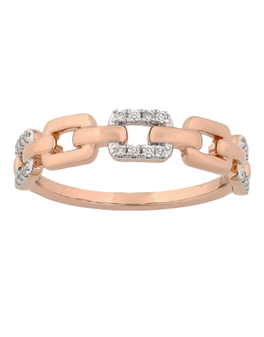 10ct Rose Gold Diamond Set Ring- 789205