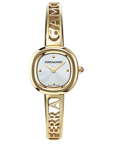 Ferragamo - Iconic Bangle Quartz Silver Dial Gold 23mm - SFAB00324 - 790009