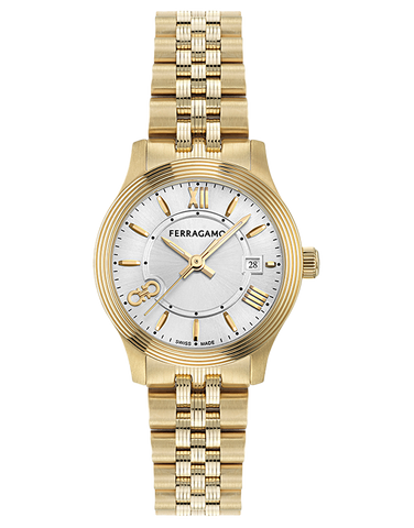 Ferragamo - Duo Quartz Silver Dial Gold 28mm - SFAC00524 - 790023