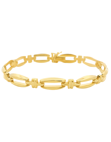 Gold Bangle - 10ct Yellow Gold Double Bar Bracelet - 789256