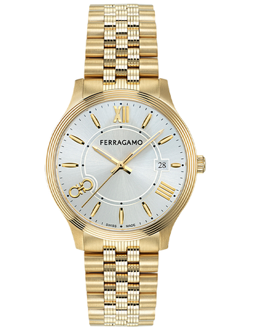 Ferragamo - Duo Quartz Silver Dial Gold 40mm - SFTB00524 - 790020