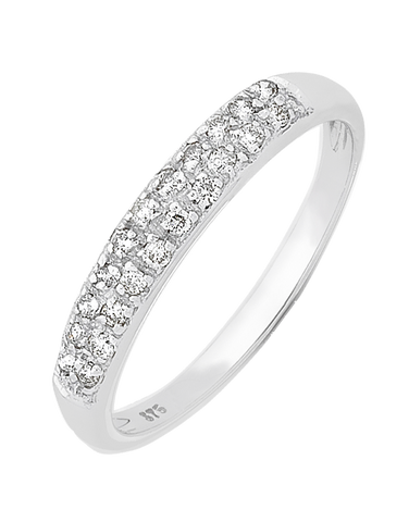 Diamond Ring - 9ct White Gold Diamond Ring - 130750