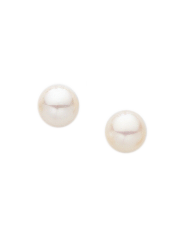 Pearl Earrings -  South Sea Pearl Studs on Yellow Gold - 763886 - Salera's