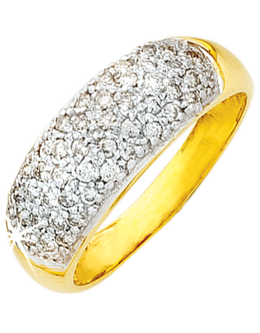 Diamond Ring - 9ct Yellow Gold Diamond Ring - 650054