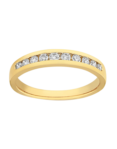 18ct Yellow Gold Diamond Set Wedding Band - 704651