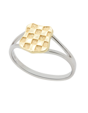 Gold Ring - 9ct Yellow Gold and Sterling Silver Croatian Ring - 709298