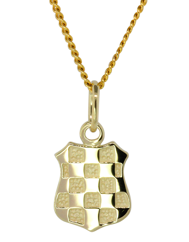 Gold Pendant - 9ct Yellow Gold Croatian Crest Pendant - Small - 741122