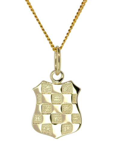 Gold Pendant - 9ct Yellow Gold Croatian Crest Pendant - Large - 741123