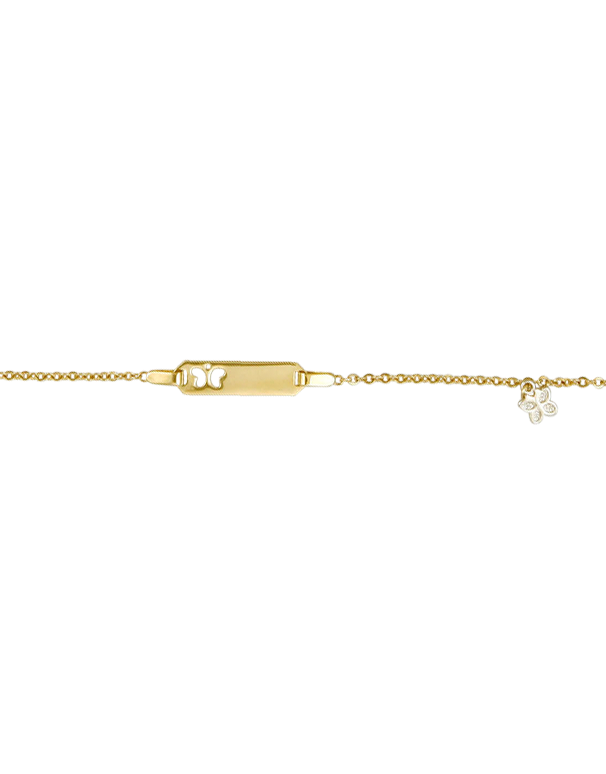 Gold Bracelet - 10ct Yellow Gold ID Charm Bracelet - 785942