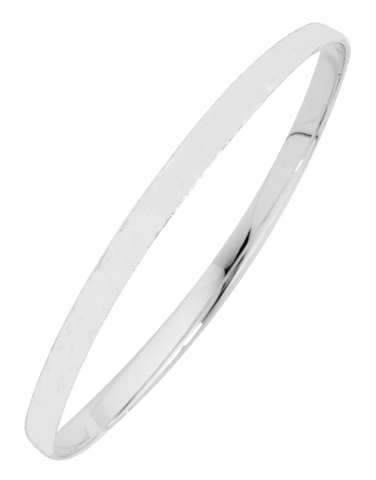 Silver Bangle - Sterling Silver 4mm Solid Bangle - 741762
