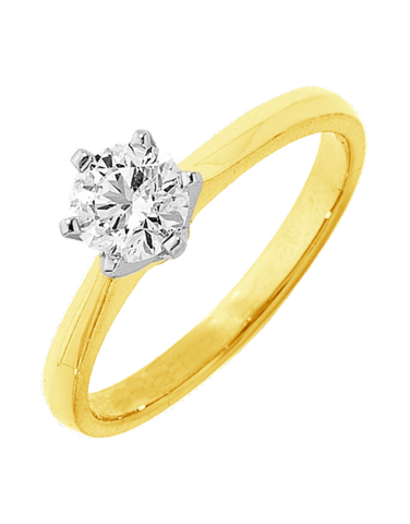 Diamond Ring - 0.50ct Round Brilliant Solitaire Engagement Ring