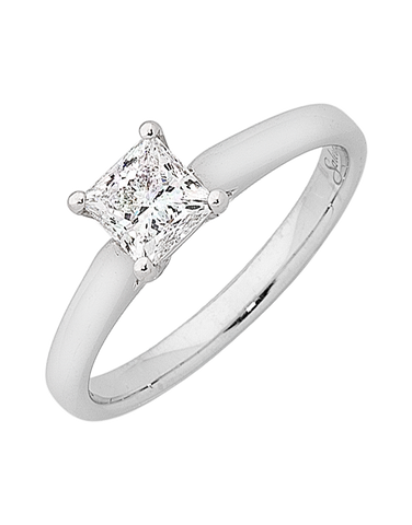 Diamond Ring - 1.00ct Princess Cut Solitaire Engagement Ring