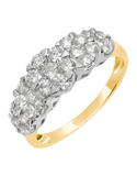 Diamond Ring - 14ct Yellow Gold Diamond Cluster Ring - 756350 - Salera's