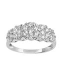 Diamond Ring - 14ct White Gold Diamond Cluster Ring - 756349