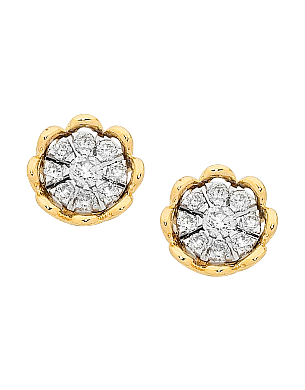 Mens gold and online diamond earrings