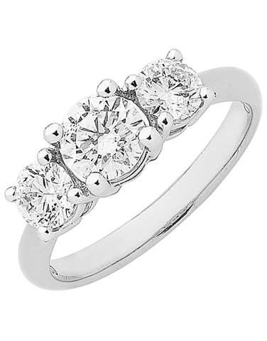 Diamond Ring - 1.00-2.00ct Diamond Trilogy Engagement Ring