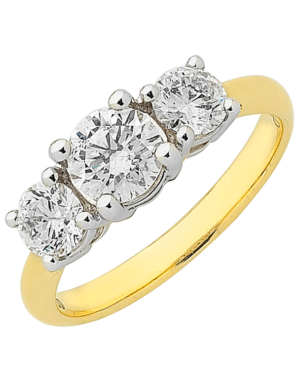 Two-tone Diamond Engagement Ring