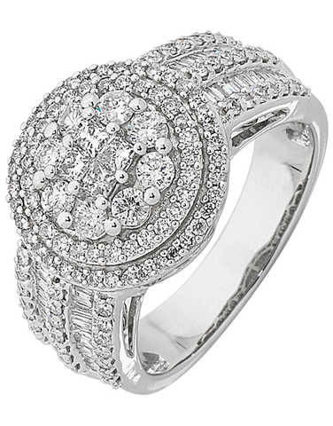 Diamond Ring - 14ct White Gold Diamond Ring