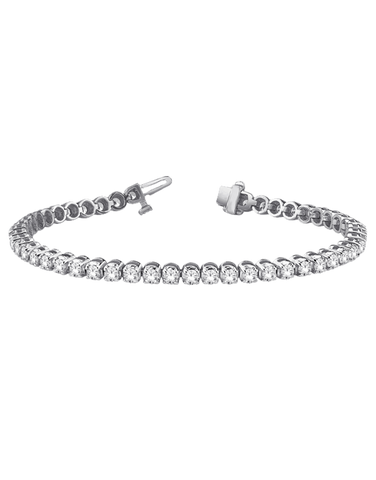 10ct White Gold Diamond Tennis Bracelet - 761026