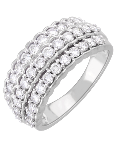 Diamond Ring - 14ct White Gold Diamond Ring - 761380
