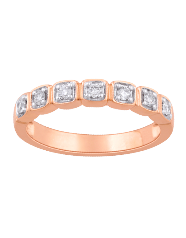 Diamond Ring - 14ct Rose Gold Diamond Ring - 761382