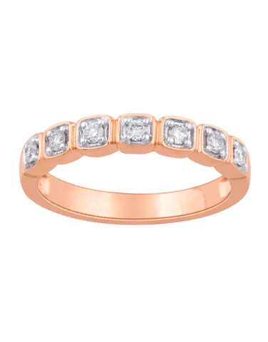 Diamond Ring - 14ct Rose Gold Diamond Ring - 761382