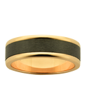 Ziro - Men's Zirconium & Yellow Gold Ring - 761788