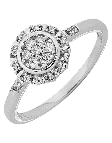 Diamond Ring - 9ct White Gold Diamond Ring - 763758