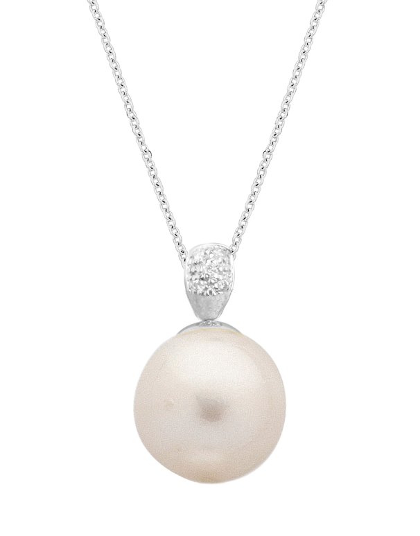 Pearl Pendant White Gold South Sea Pearl Diamond Pendant 763896