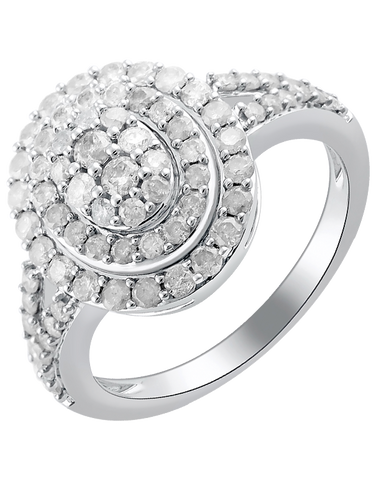 Diamond Ring - 14ct White Gold Diamond Ring - 764226