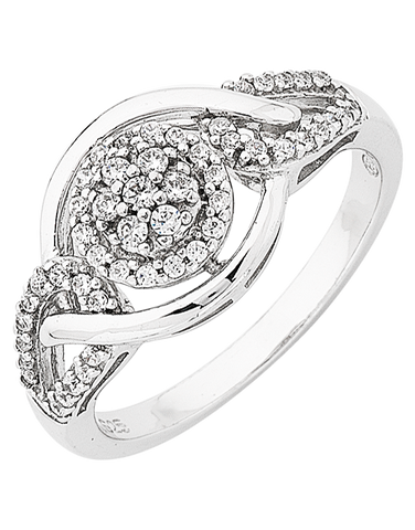 Diamond Ring - 9ct White Gold Diamond Ring - 766077