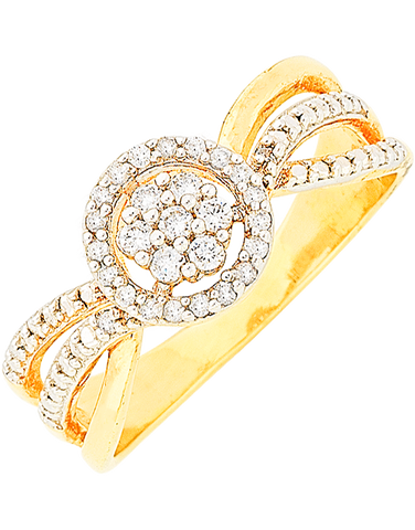 Diamond Ring - 9ct Yellow Gold Diamond Ring - 766078