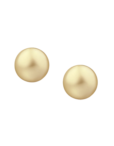 Pearl Earrings - South Sea Golden Pearl Studs on Yellow Gold - 766236