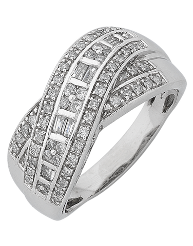 Diamond Ring - White Gold Diamond Dress Ring  - 767234